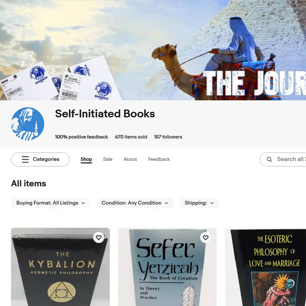 Self-Initiated Books eBay Storefront 2024