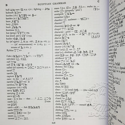 Egyptian Grammar: Being an Introduction to the Study of Hieroglyphs by Sir Alan Gardiner- Page 608