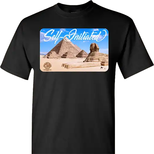 Giza Plateau Black T-Shirt (Self-Initiated Books)