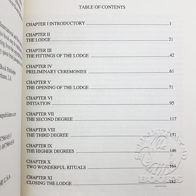 The Hidden Life In Freemasonry by C.W. Leadbeater- Table of Contents