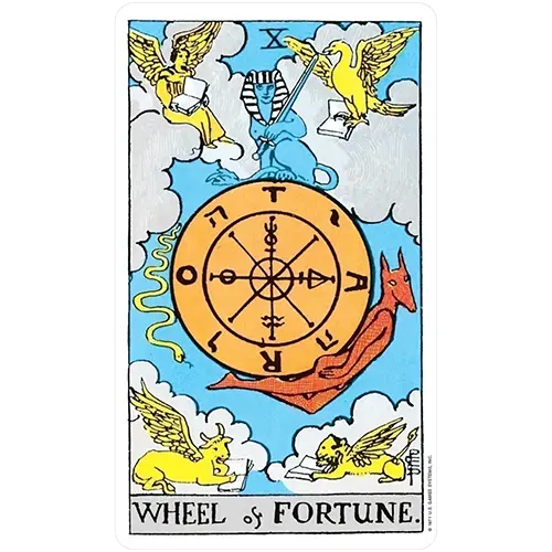 The Rider-Waite Tarot Deck (Wheel of Fortune Card)