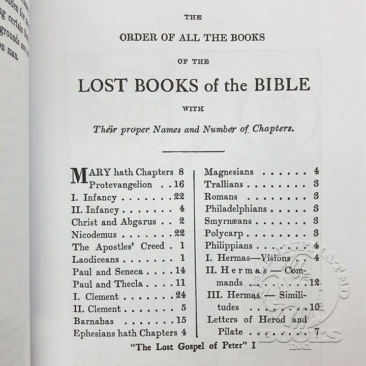 The Lost Books of the Bible- Edited by William Hone- Translated by Jeremiah Jones and William Wake (Dover Unabridged)- Order of Books