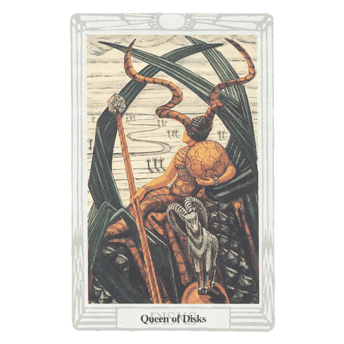 Aleister Crowley's Thoth Tarot Deck: Queen of Disks